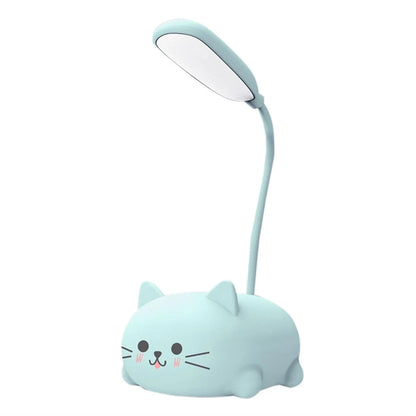 Kids Lamp LED Desk Lamp for Kids Cute Cat Lamp Kawaii Desk Accessories Flexible Gooseneck Eye-Care Cartoons Small Desk Lamp Girls Gifts
