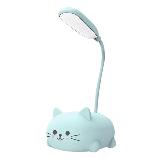 Kids Lamp LED Desk Lamp for Kids Cute Cat Lamp Kawaii Desk Accessories Flexible Gooseneck Eye-Care Cartoons Small Desk Lamp Girls Gifts