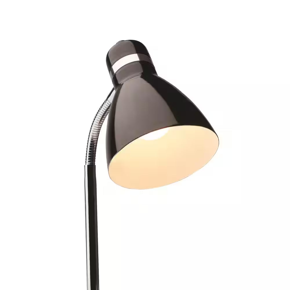 13 In. Black Classic Desk Lamp with LED Light Bulb Included